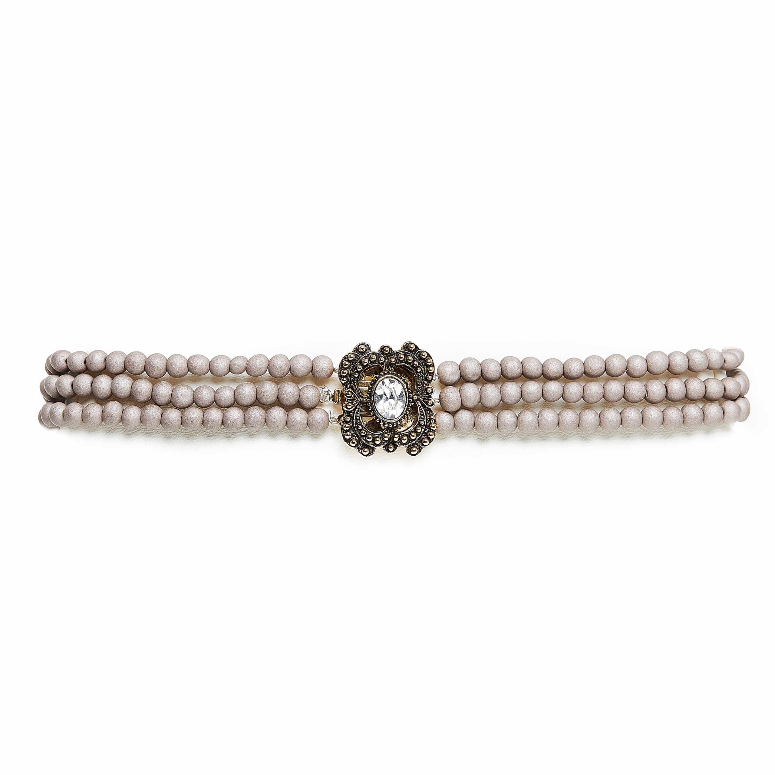 Seenberg, Trachtenschmuck, Trachtenkette, Trachtenkropfkette, Choker, Ohrringe, altsilber, nude, Perlen, Österreich