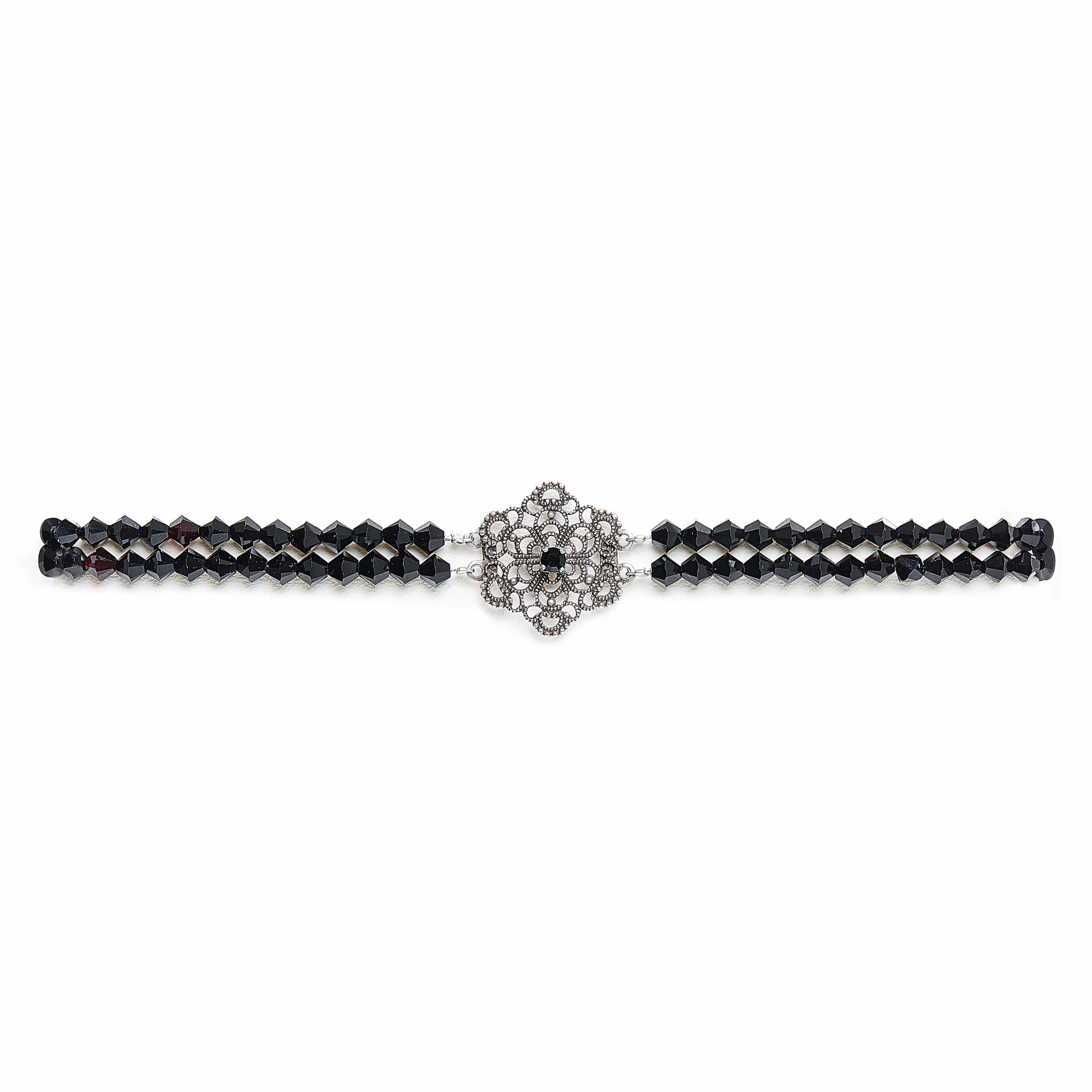 Seenberg, Trachtenschmuck, Trachtenkette, Trachtenkropfkette, Choker, Ohrringe, Perlen, Samt, Österreich